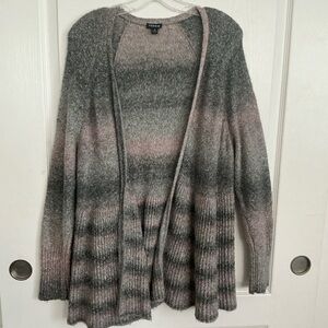 Torrid Plus Size 2 2X Gray and Pink‎ Gradient Cardigan Sweater Top